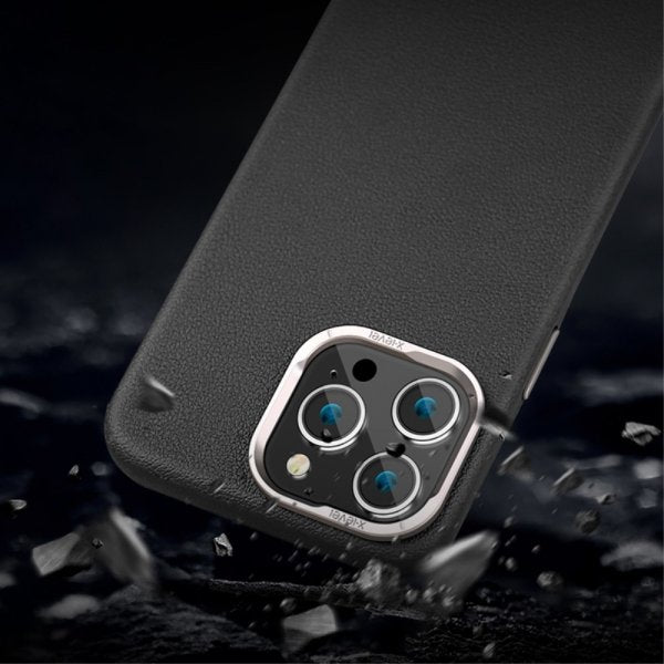 X-Level iPhone 15 Pro Max Cover Lædertekstur MagSafe Blå