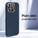 X-Level iPhone 15 Pro Cover Lædertekstur MagSafe Blå