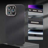 X-Level iPhone 15 Pro Max Cover Lædertekstur MagSafe Grå