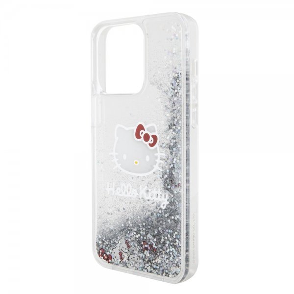 Hello Kitty iPhone 15 Pro Max Cover Liquid Glitter Gennemsigtig
