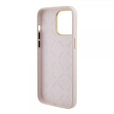 Guess iPhone 15 Pro Max Cover Liquid Silicone Metal Logo Rosa
