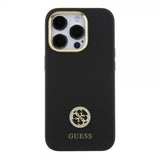 Guess iPhone 15 Pro Max Cover Liquid Silicone Metal Logo Sort