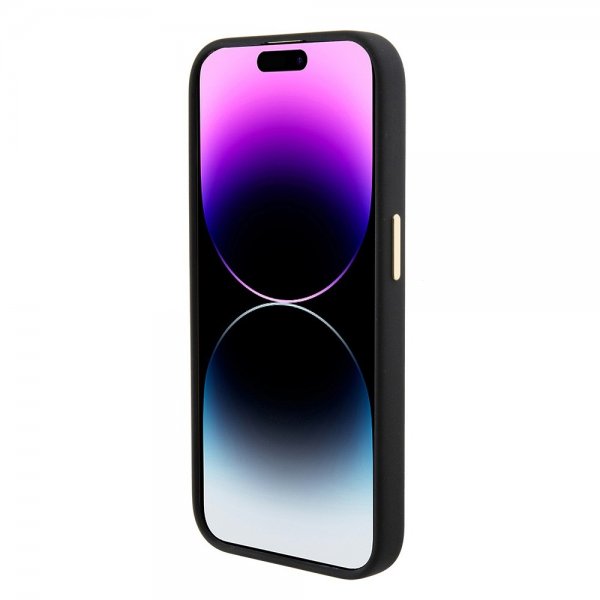 Guess iPhone 15 Pro Max Cover Liquid Silicone Metal Logo Sort