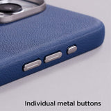 Joyroom iPhone 15 Pro Max Cover Litchi Pattern Series MagSafe Grå