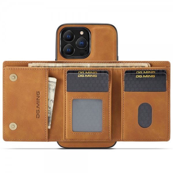 Dg.Ming iPhone 15 Pro Max Cover M1 Series Aftagelig Kortholder Brun