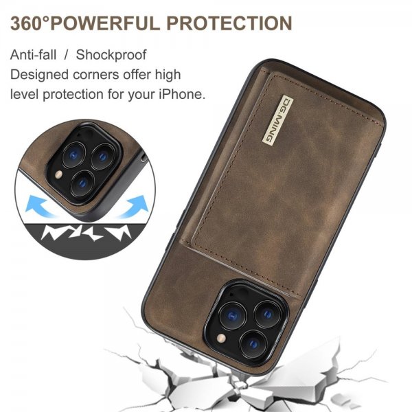 Dg.Ming iPhone 15 Pro Max Cover M1 Series Aftagelig Kortholder Kaffe