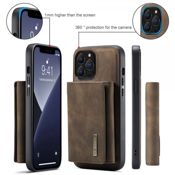 Dg.Ming iPhone 15 Pro Max Cover M1 Series Aftagelig Kortholder Kaffe