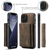 Dg.Ming iPhone 15 Pro Max Cover M1 Series Aftagelig Kortholder Kaffe