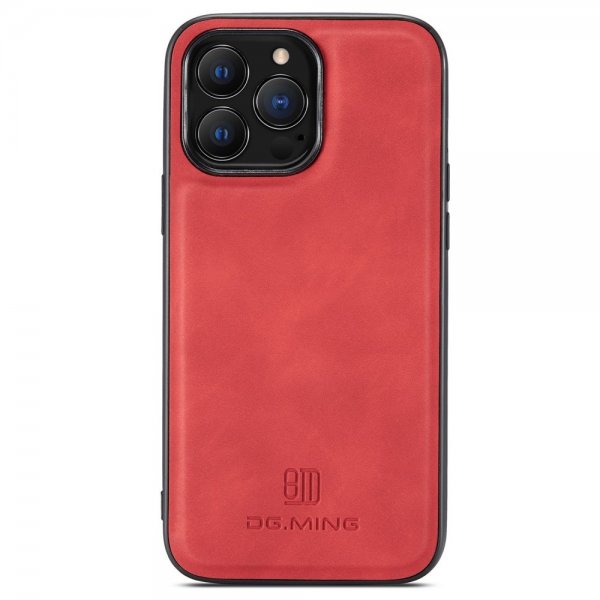 Dg.Ming iPhone 15 Pro Max Cover M1 Series Aftagelig Kortholder Rød