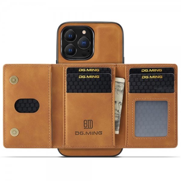 Dg.Ming iPhone 15 Pro Max Cover M2 Series Aftagelig Kortholder Brun