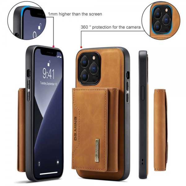Dg.Ming iPhone 15 Pro Max Cover M2 Series Aftagelig Kortholder Brun