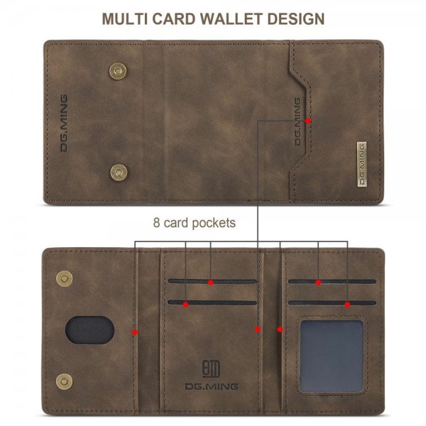 Dg.Ming iPhone 15 Pro Max Cover M2 Series Aftagelig Kortholder Kaffe