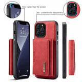 Dg.Ming iPhone 15 Pro Max Cover M2 Series Aftagelig Kortholder Rød