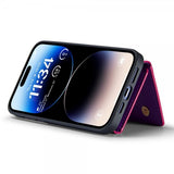 Dg.Ming iPhone 15 Pro Max Cover M3 Series Aftagelig Kortholder Glitter Lilla