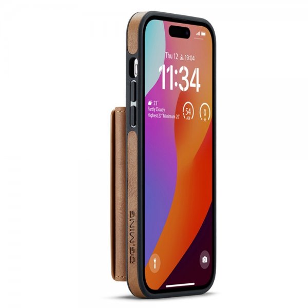 Dg.Ming iPhone 15 Pro Max Cover M5 Series Aftagelig Kortholder Brun