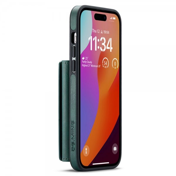 Dg.Ming iPhone 15 Pro Max Cover M5 Series Aftagelig Kortholder Grøn