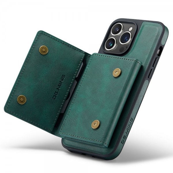 Dg.Ming iPhone 15 Pro Max Cover M5 Series Aftagelig Kortholder Grøn