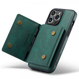 Dg.Ming iPhone 15 Pro Max Cover M5 Series Aftagelig Kortholder Grøn