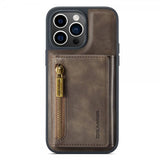 Dg.Ming iPhone 15 Pro Max Cover M5-serie Aftagelig Kortholder Kaffe