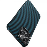 Pitaka iPhone 15 Pro Max Cover MagEZ Case 4 Sort/Blå Twill