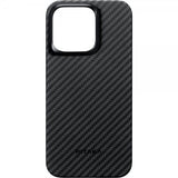 Pitaka iPhone 15 Pro Max Cover MagEZ Case 4 Sort/Grå Twill