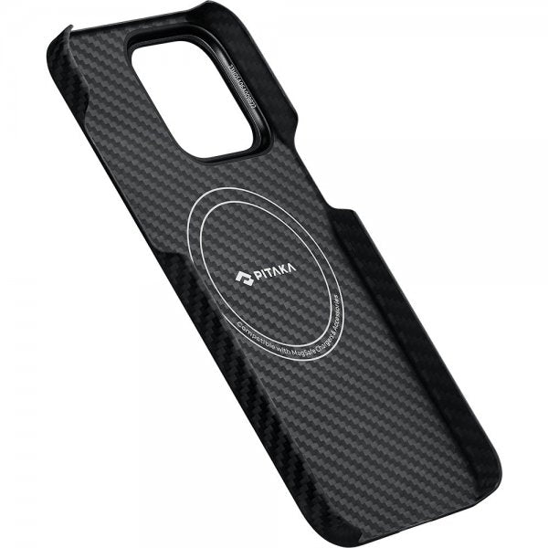 Pitaka iPhone 15 Pro Max Cover MagEZ Case 4 Sort/Grå Twill