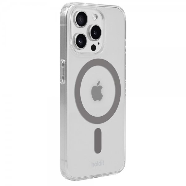 Holdit iPhone 15 Pro Max Cover MagSafe Case Space Gray Klar