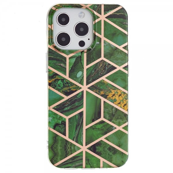 iPhone 15 Pro Max Cover Marmormønster Grøn