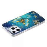 iPhone 15 Pro Max Cover Marmormønster Rød Lyserød