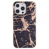 iPhone 15 Pro Max Cover Marmormønster Sort