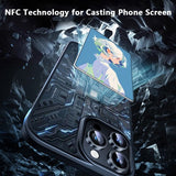 iPhone 15 Pro Max Cover med Indbygget Display E Ink Case Sort
