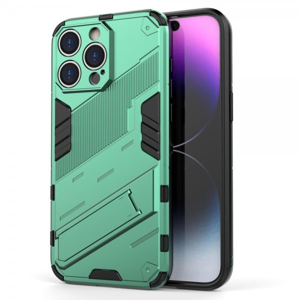 iPhone 15 Pro Max Cover med Stander Grøn