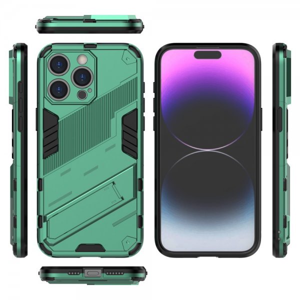 iPhone 15 Pro Max Cover med Stander Grøn