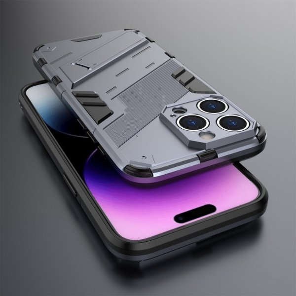 iPhone 15 Pro Max Cover med Stander Mørkeblå