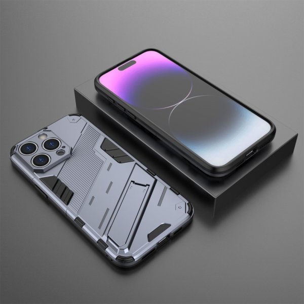 iPhone 15 Pro Max Cover med Stander Mørkeblå