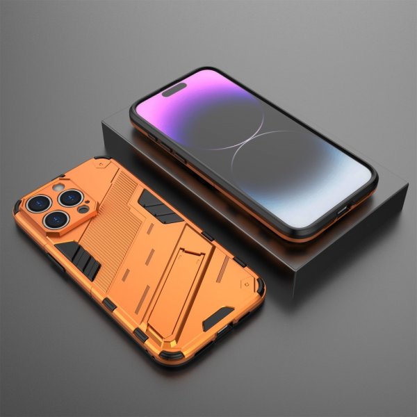 iPhone 15 Pro Max Cover med Stativ Orange