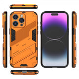 iPhone 15 Pro Max Cover med Stativ Orange