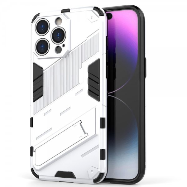 iPhone 15 Pro Max Cover med Stativ Hvid