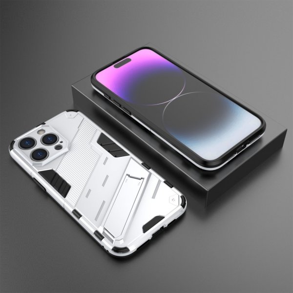 iPhone 15 Pro Max Cover med Stativ Hvid