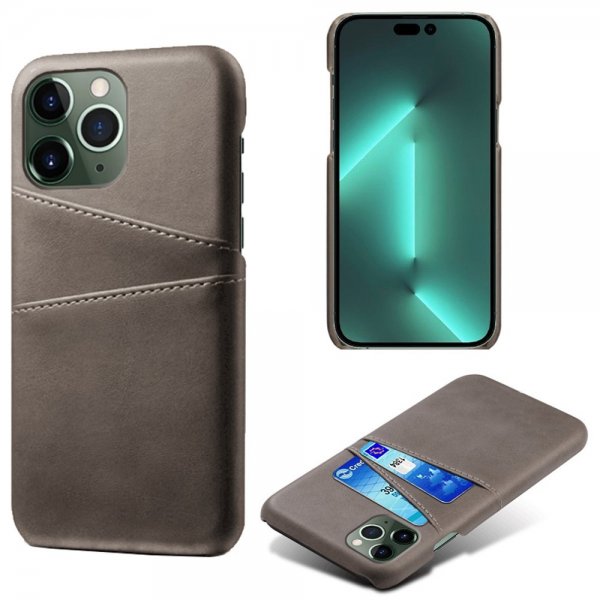 iPhone 15 Pro Max Cover med to Kortlommer Grå