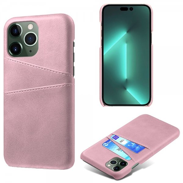 iPhone 15 Pro Max Cover med to Kortlommer Roseguld