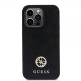 Guess iPhone 15 Pro Max Cover Metal Logo Rhinsten Sort