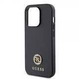 Guess iPhone 15 Pro Max Cover Metal Logo Rhinsten Sort