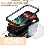 R-JUST iPhone 15 Pro Max Cover Metal Stødsikker Kamerabeskyttelse Sort