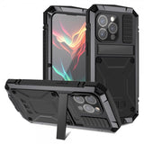 R-JUST iPhone 15 Pro Max Cover Metal Stødsikkert Sort