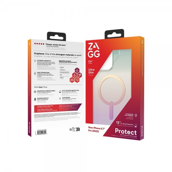 ZAGG iPhone 15 Pro Max Cover Milan Snap Iridescent