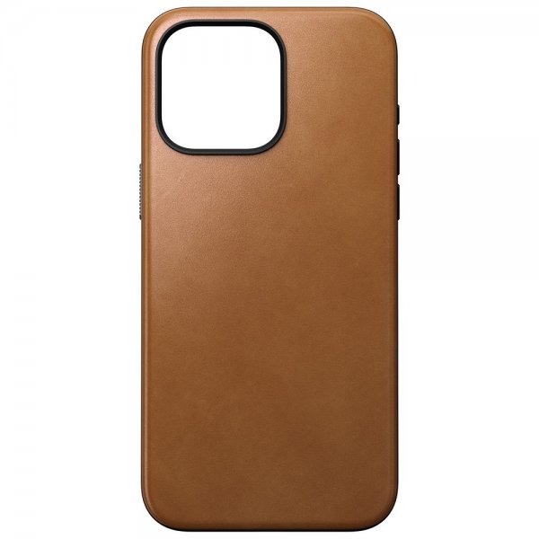 Nomad iPhone 15 Pro Max Cover Modern Leather Case English Tan