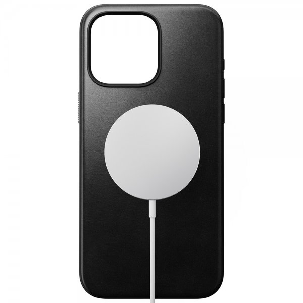 Nomad iPhone 15 Pro Max Cover Modern Leather Case Horween Sort