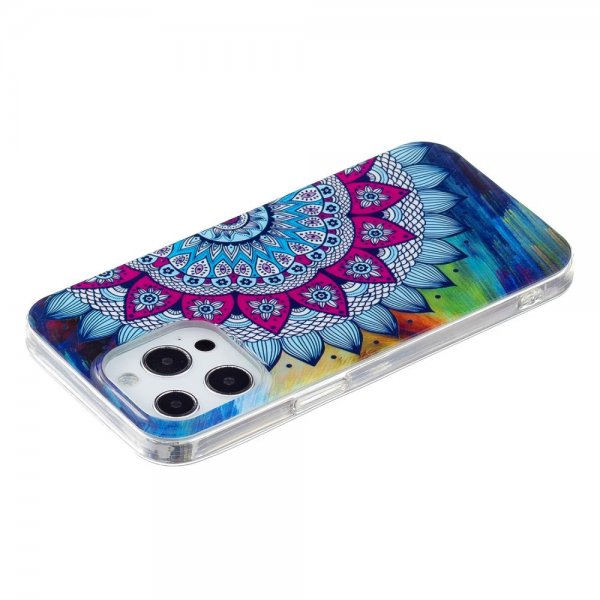 iPhone 15 Pro Max Cover Motiv Blå Mandala