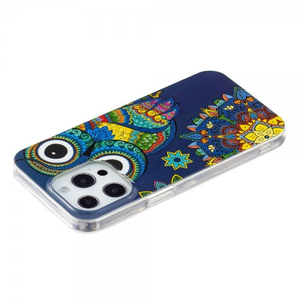 iPhone 15 Pro Max Cover Motiv Blå Ugle